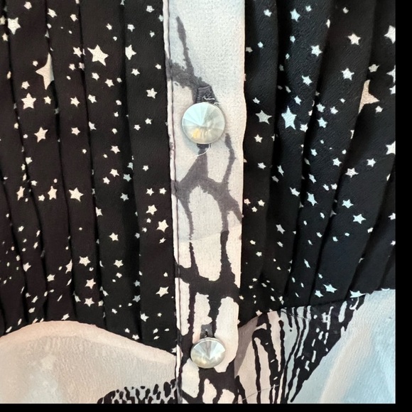 Kirna Zabete For Target Black, Grey And White Abstract Stars High-Low Dress - Picture 6 of 16